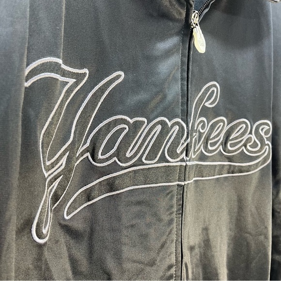 New York Yankees Full Zip Jacket Size XL Tall Black Gray Track Homebase Majestic - Picture 5 of 11